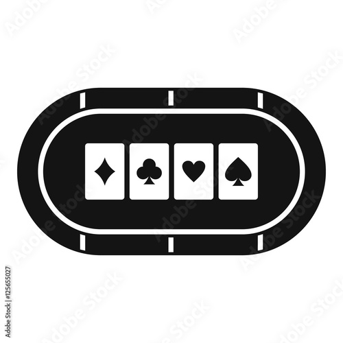 Poker table icon. Simple illustration of vector icon for web