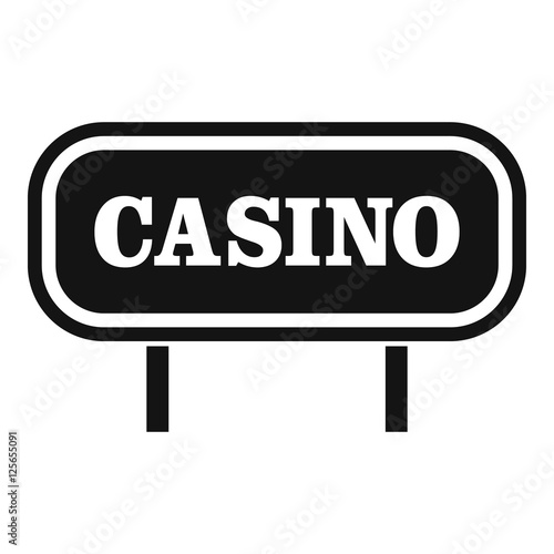 Casino sign icon. Simple illustration of casino sign vector icon for web