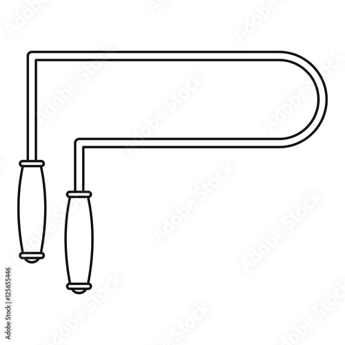 Skipping rope icon. Outline illustration of skipping rope vector icon for web