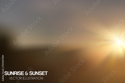 Realistic Sunset Illustration