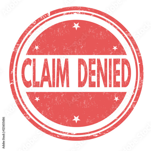 Claim denied sign or stamp