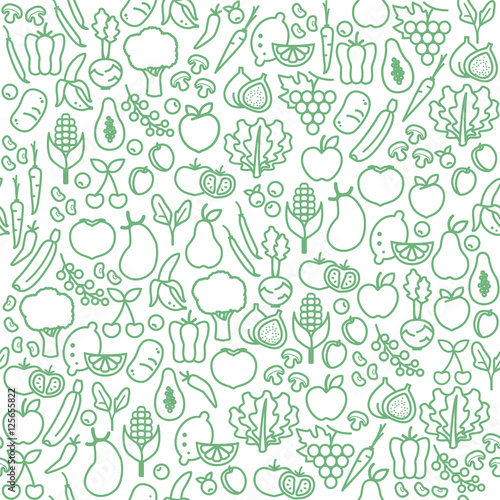 Vegetables seamless pattern