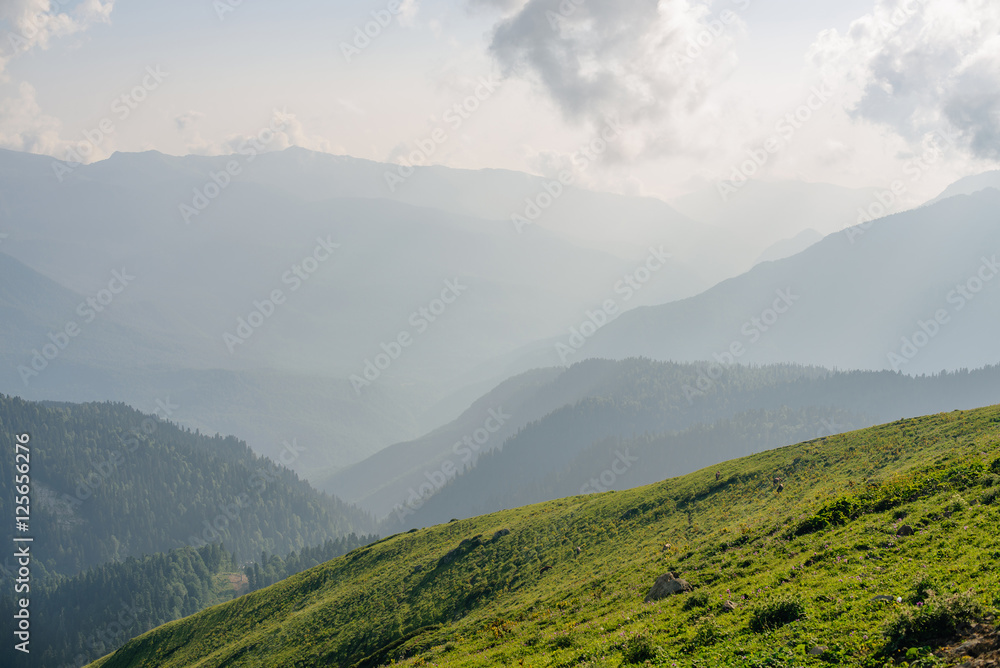 Caucasus Mountains in Rosa Khutor Caucasus Mountains in Rosa Khutor