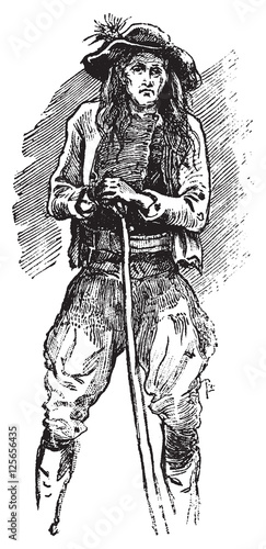 Brittany Carver, vintage engraving.