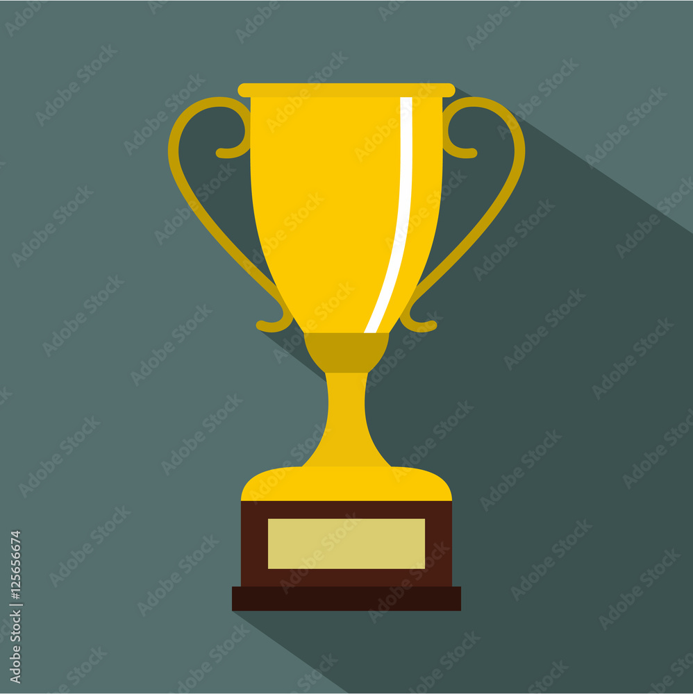 Winning gold cup icon. Flat illustration of winning gold cup vector icon for web Winning gold cup icon. Flat illustration of winning gold cup vector icon for web