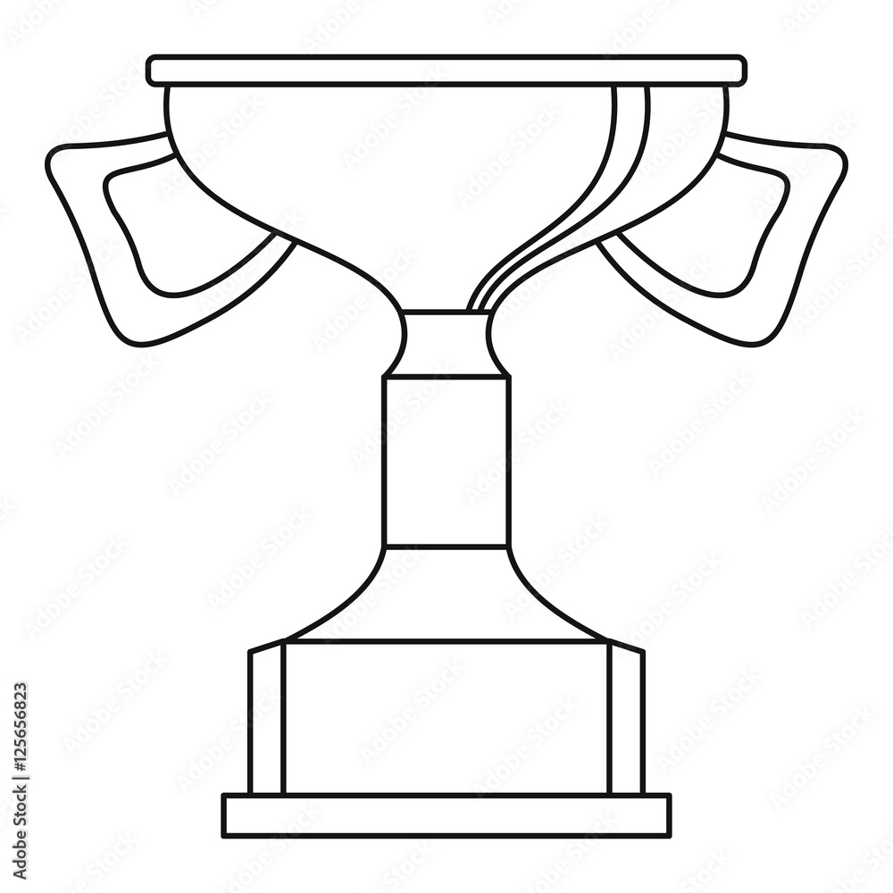 Obraz premium Cup for victory icon. Outline illustration of cup for victory vector icon for web