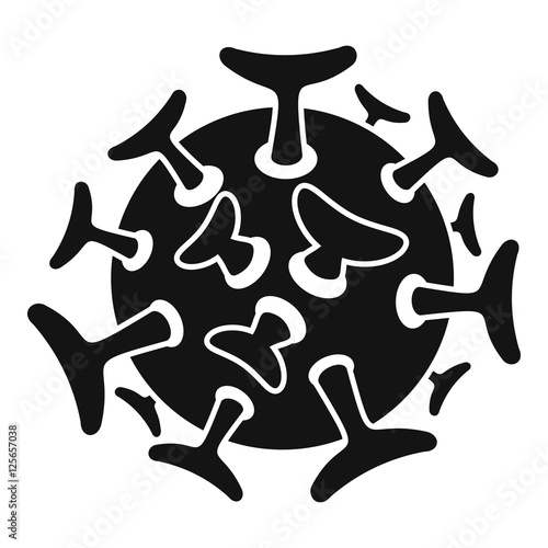 Round viral bacteria icon. Simple illustration of round viral bacteria vector icon for web