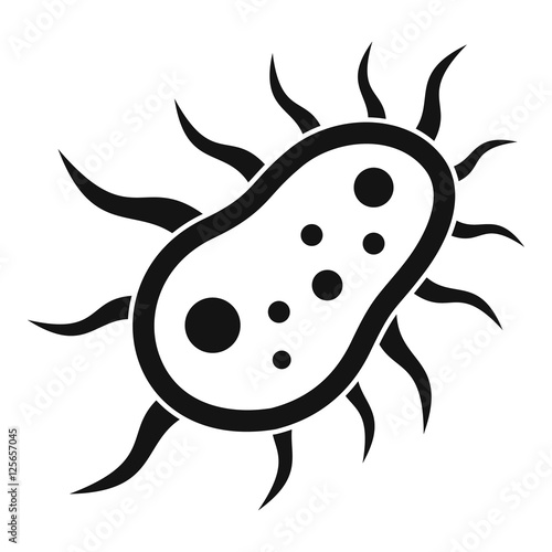 Bacteria centipede icon. Simple illustration of bacteria centipede vector icon for web