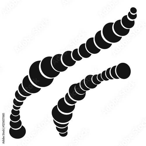 Spiral bacteria icon. Simple illustration of spiral bacteria vector icon for web