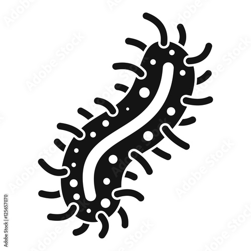 Cell of dangerous virus icon. Simple illustration of cell of dangerous virus vector icon for web
