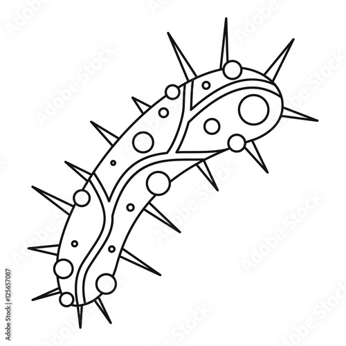 Virus icon. Outline illustration of virus vector icon for web