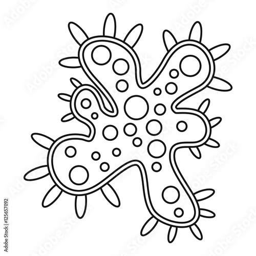 Bacteria icon. Outline illustration of bacteria vector icon for web