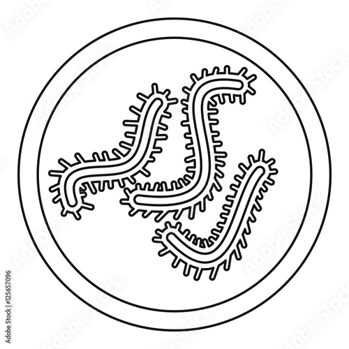 Lot of bacteria icon. Outline illustration of lot of bacteria vector icon for web