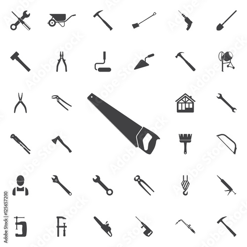 Saw or hacksaw icon