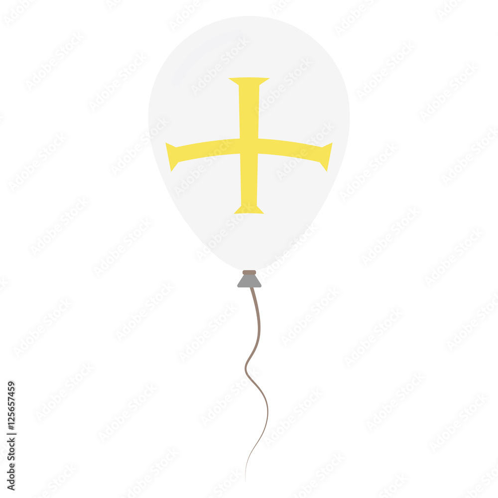 Bailiwick of Guernsey national colors isolated balloon on white background. Independence day