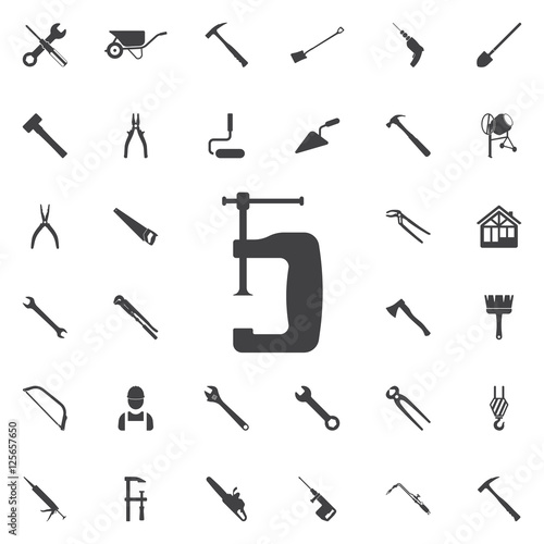 Clamping Icon Vector.
