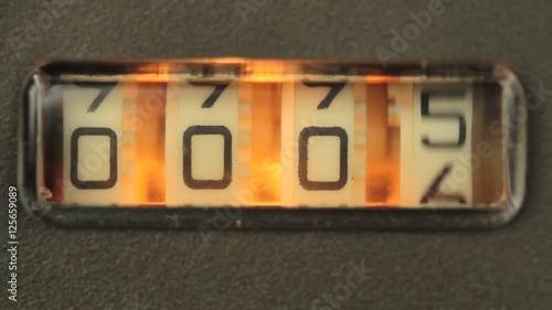 Old mechanical counter. 1920x1080p HD video