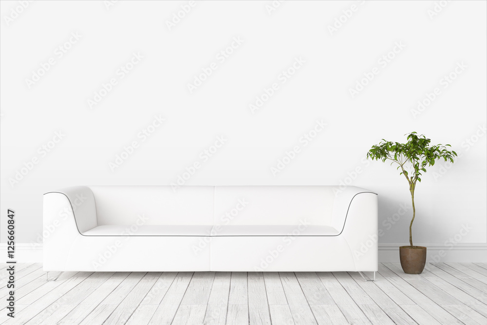 Modern bright interior . 3D rendering Modern bright interior . 3D rendering
