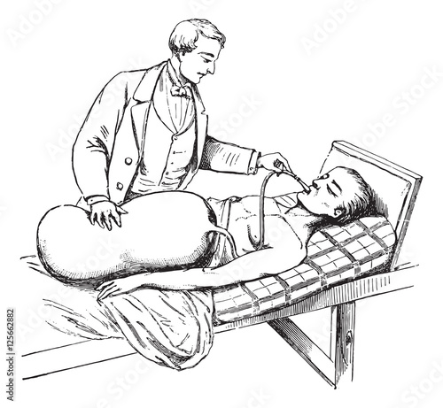 Device Limousin to administer the oxygen in cases of asphyxia by