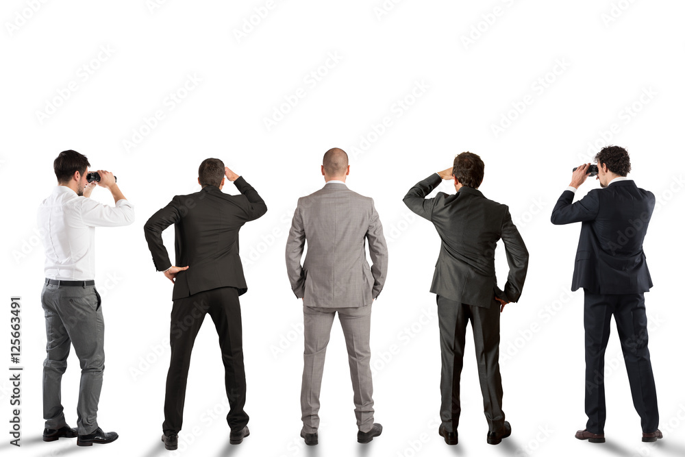 Obraz premium Businessmen looking to the future