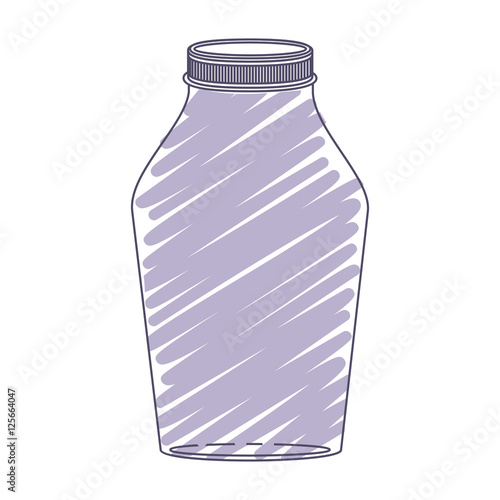 silhouette glass jar with purple stripes vector illustration