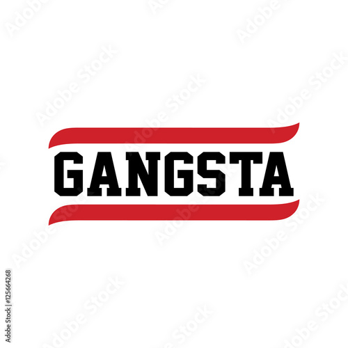 black red text gangsta rap