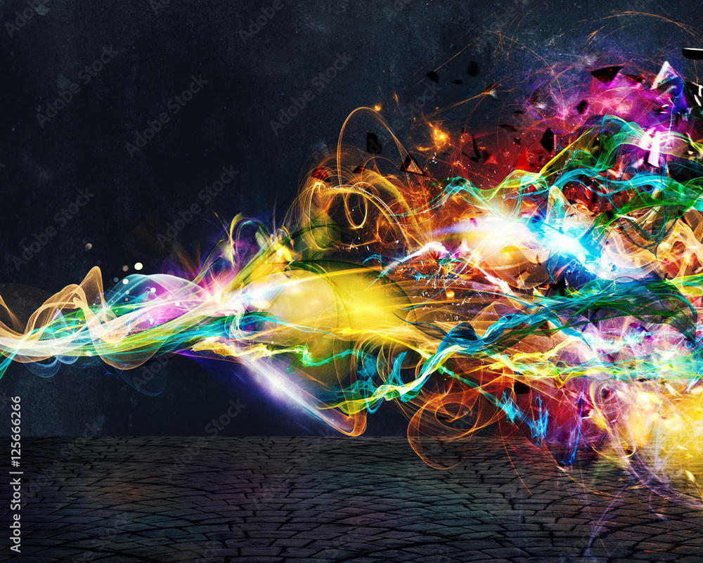 Modern abstract motion banner on dark background Modern abstract motion banner on dark background