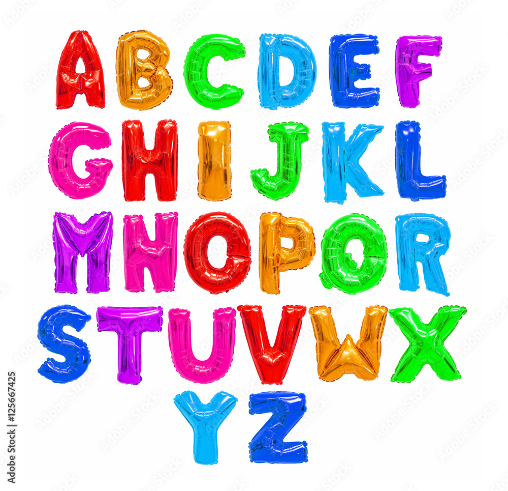Color English alphabet Color English alphabet