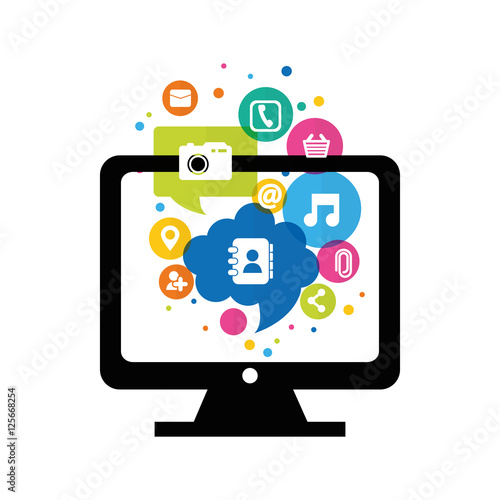 Social media networking icon vector illustration graphic design