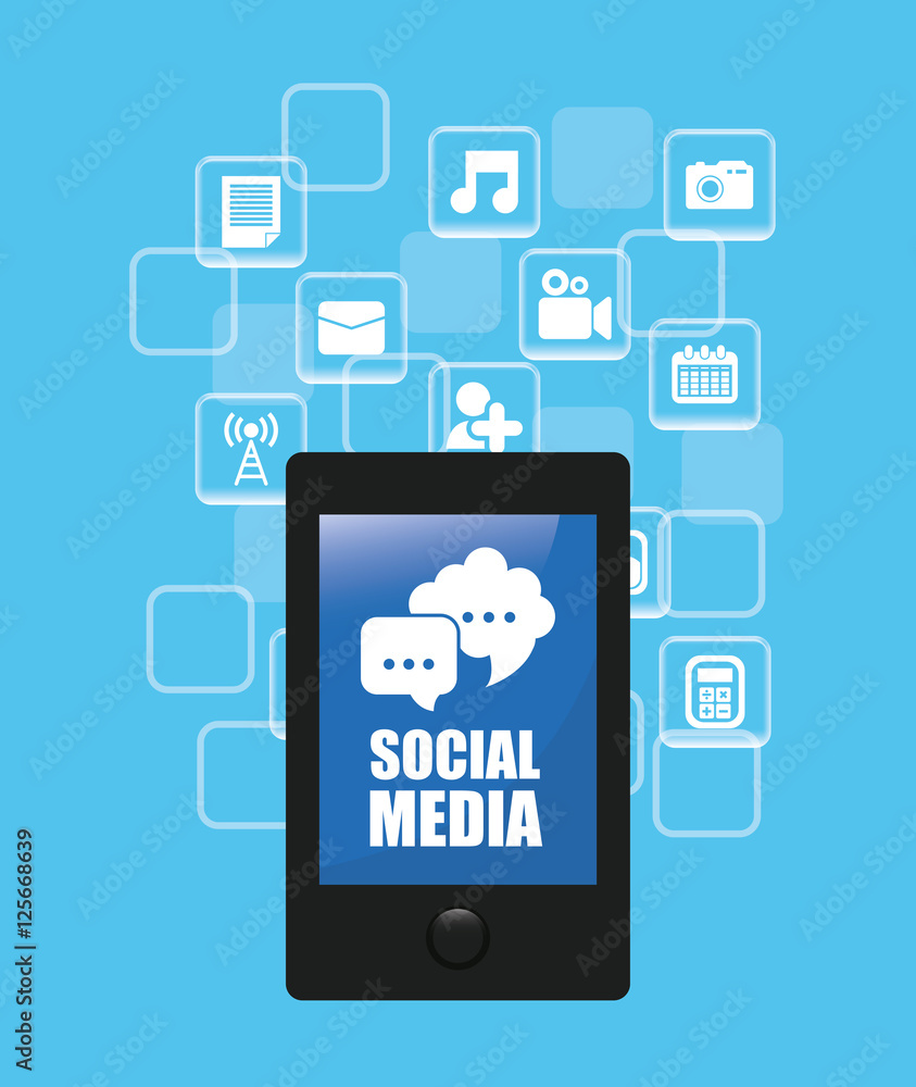 Social media networking icon vector illustration graphic design Social media networking icon vector illustration graphic design