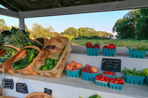 Roadside Fruits and Vegetables close up 
