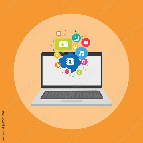 Social media networking icon vector illustration graphic design