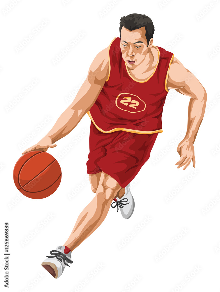 Vector Of Basketball Player Stock Vector Adobe Stock Vector Of Basketball Player Stock Vector Adobe Stock
