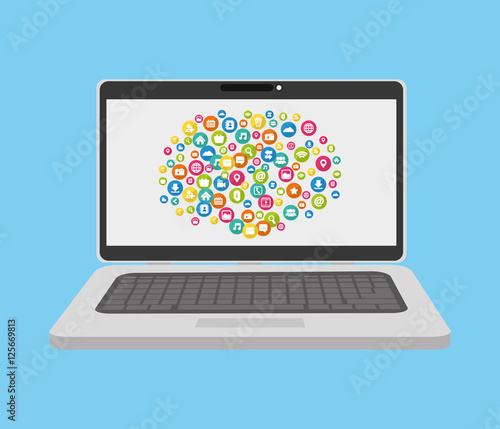 Social media networking icon vector illustration graphic design photo