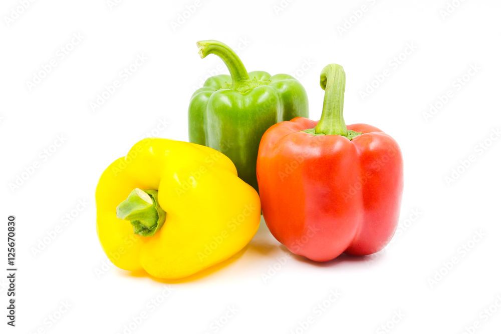 Sweet pepper isolated on a white background Sweet pepper isolated on a white background