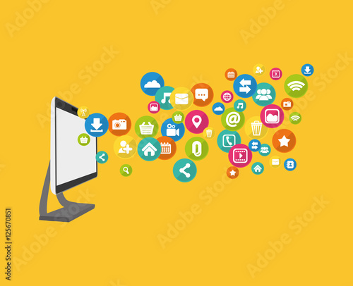 Social media networking icon vector illustration graphic design