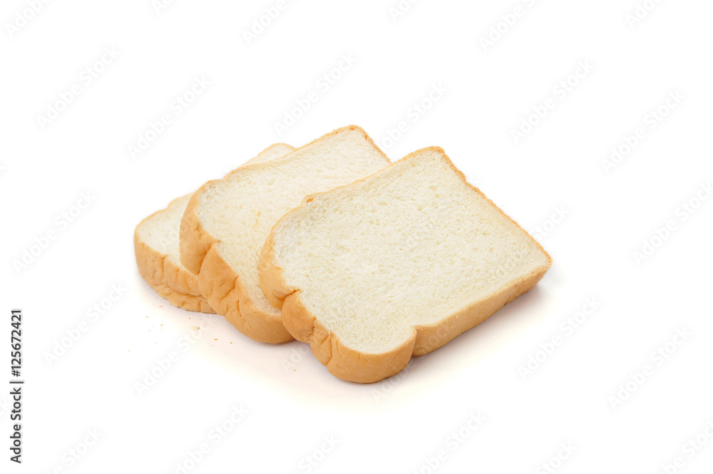 slice of bread on white background slice of bread on white background