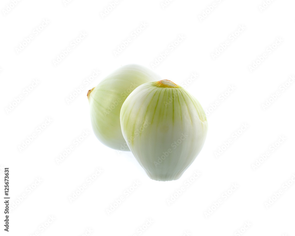 Obraz premium Onions on a white background