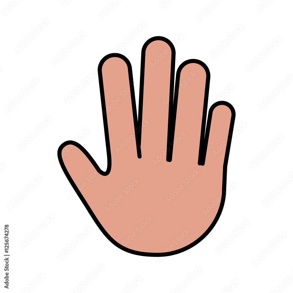 human hand making a number expression over white background. vector illustration human hand making a number expression over white background. vector illustration