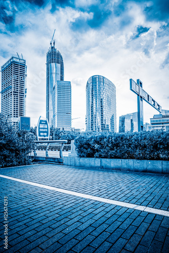 Wallpaper Mural view of city square in Shanghai,China. Torontodigital.ca