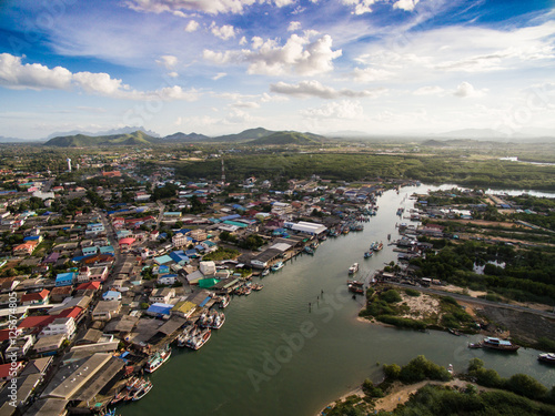 Aerial view Hua Hin Pranburi Thailand