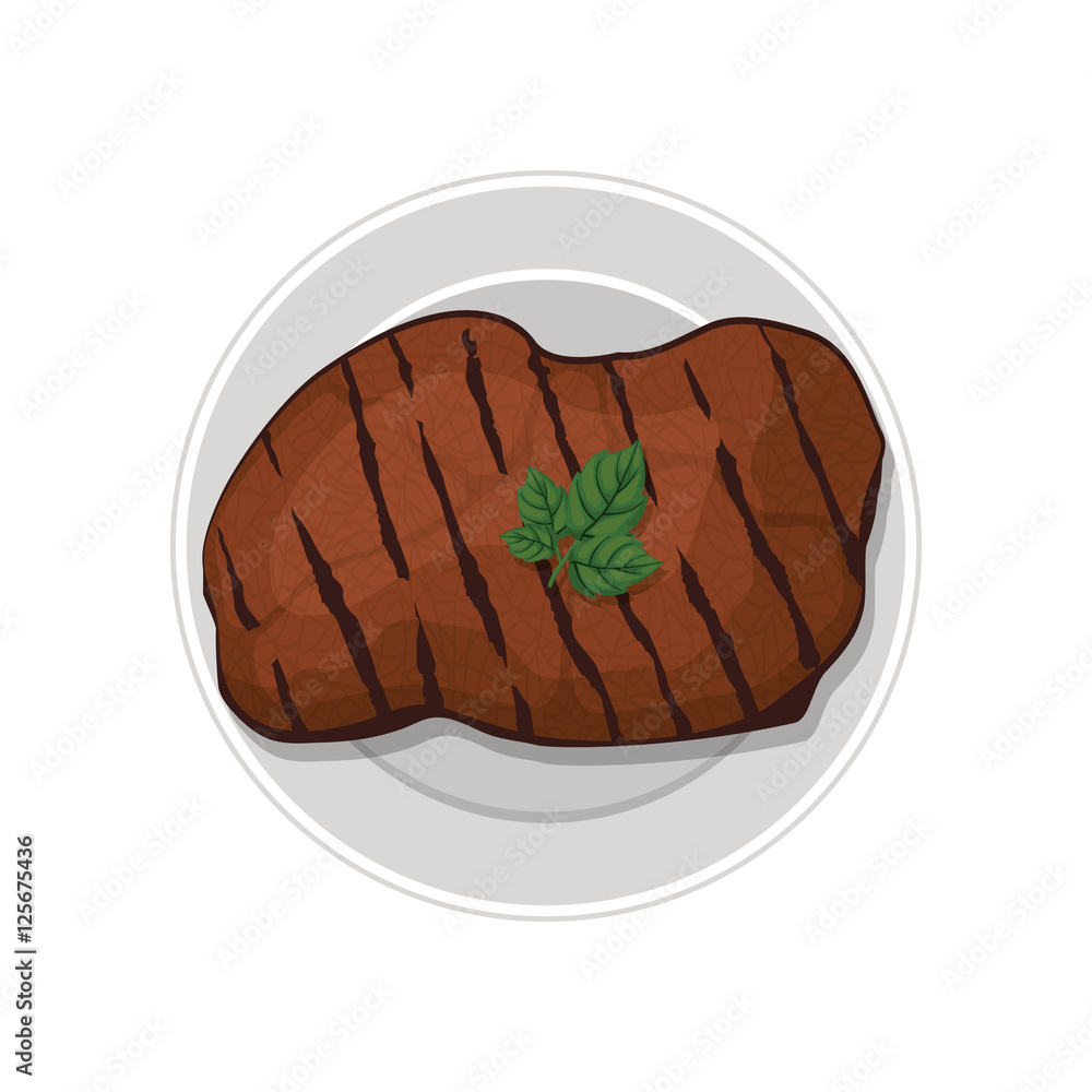 steak meat icon over white background. nutritive and fresh food design. vector illustration steak meat icon over white background. nutritive and fresh food design. vector illustration