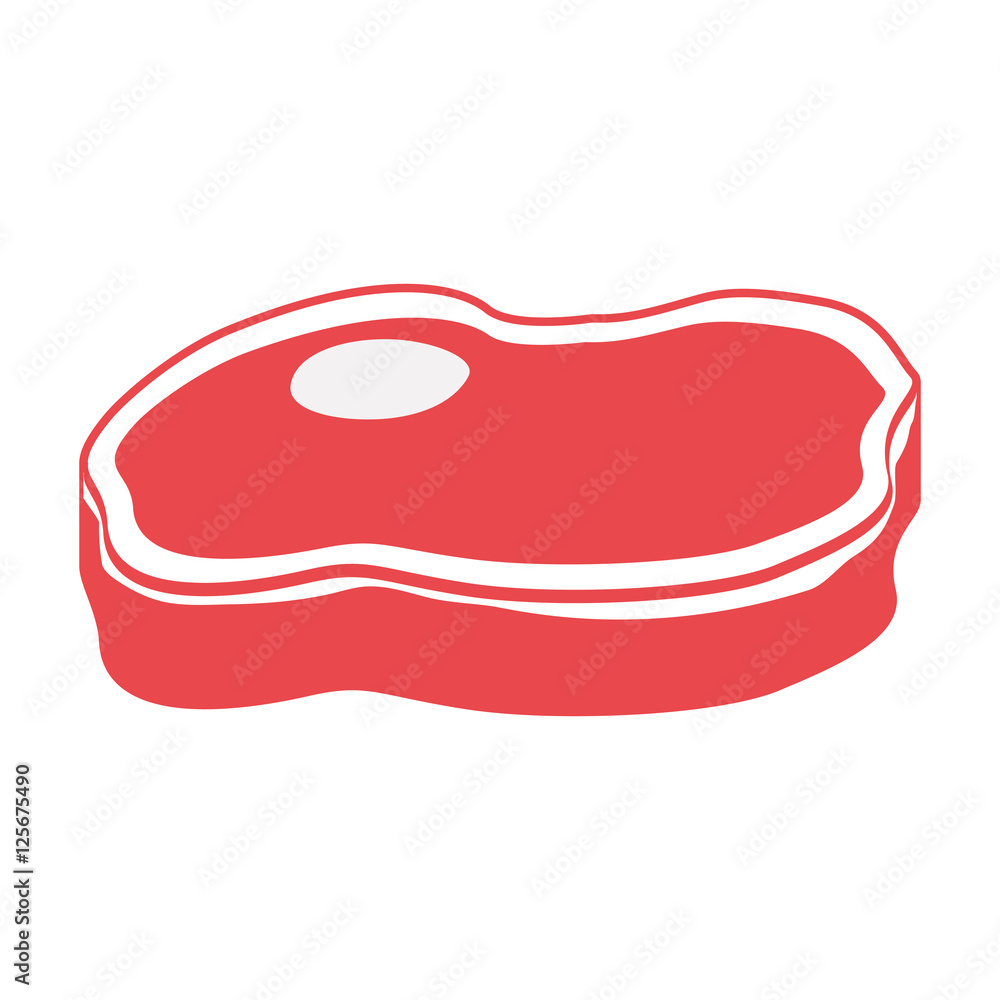 steak meat icon over white background. nutritive and fresh food design. vector illustration steak meat icon over white background. nutritive and fresh food design. vector illustration