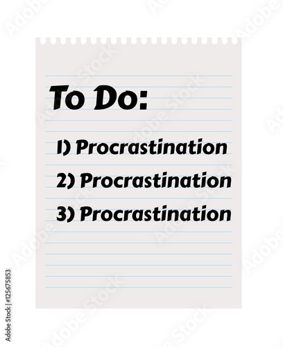 paper with To Do list and procrastination