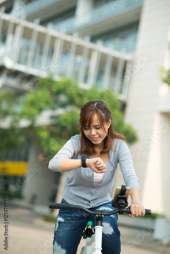 Cycling woman