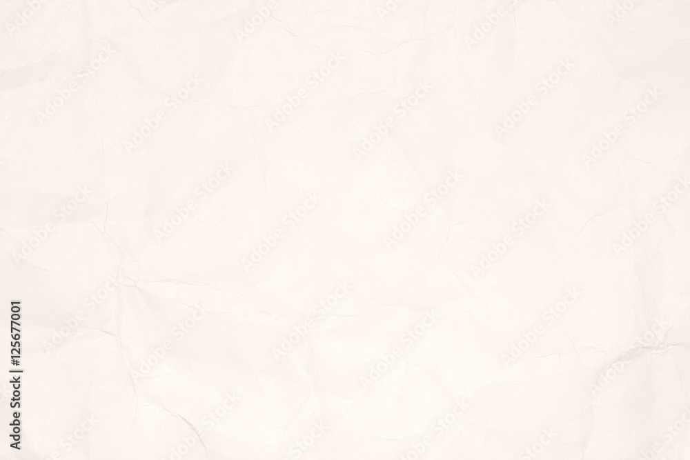 Fototapeta premium Crumpled light brown paper texture or paper background for design with copy space for text or image.