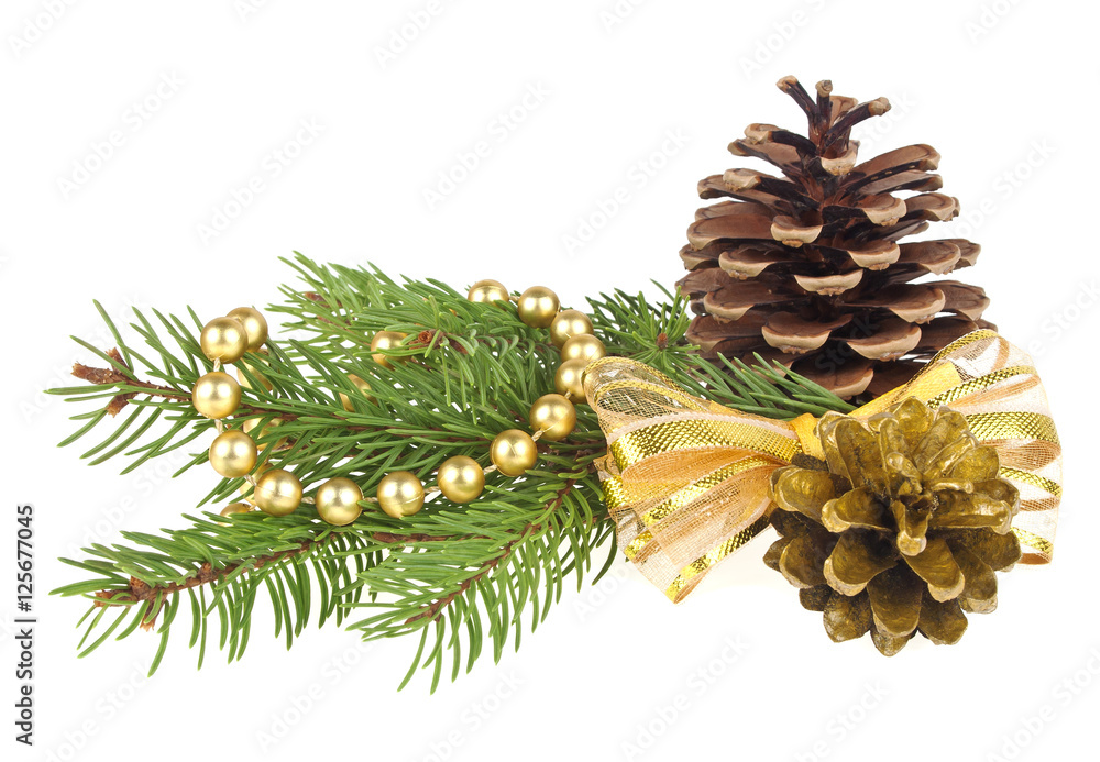 Christmas decorations on a white background Christmas decorations on a white background