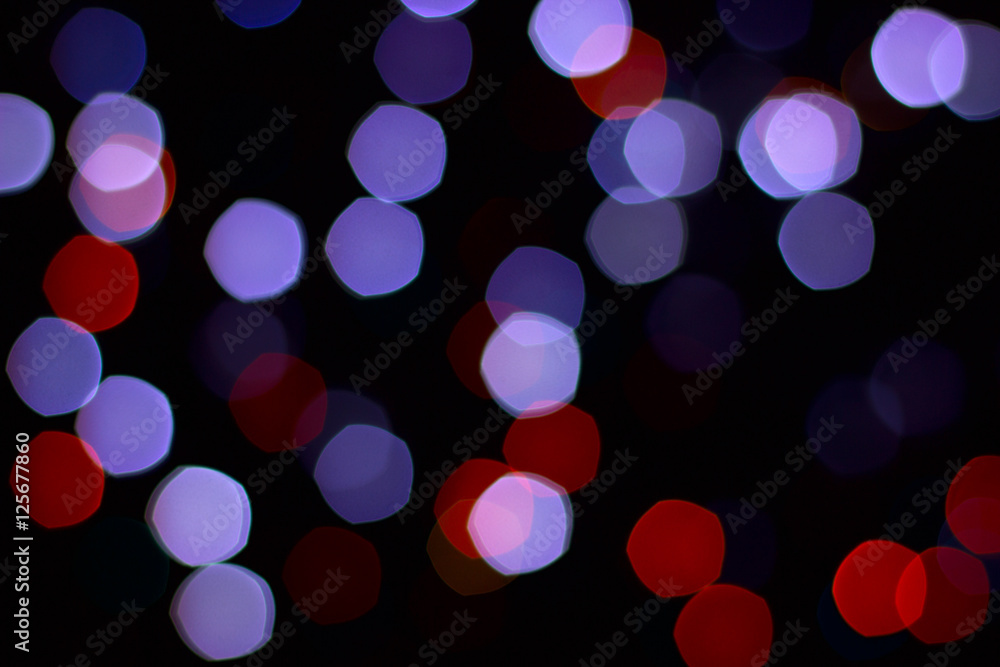 Bokeh on a black background. Bokeh on a black background.