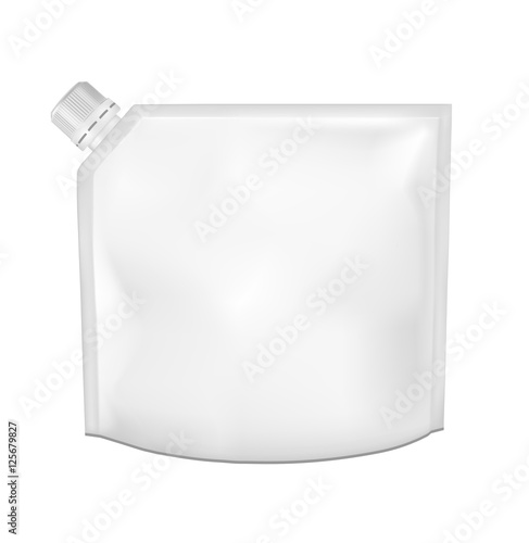Single blank flexible drink pouch bag with spout
