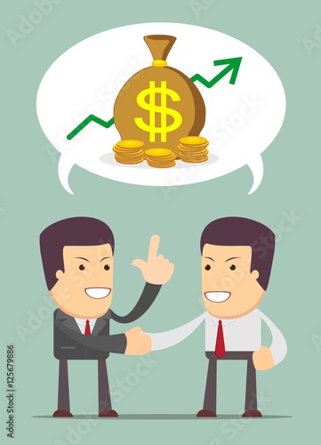 Businessmen Discussion about profit